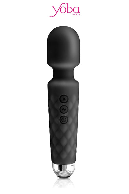 Vibromasseur wand rechargeable Love Wand noir Yoba