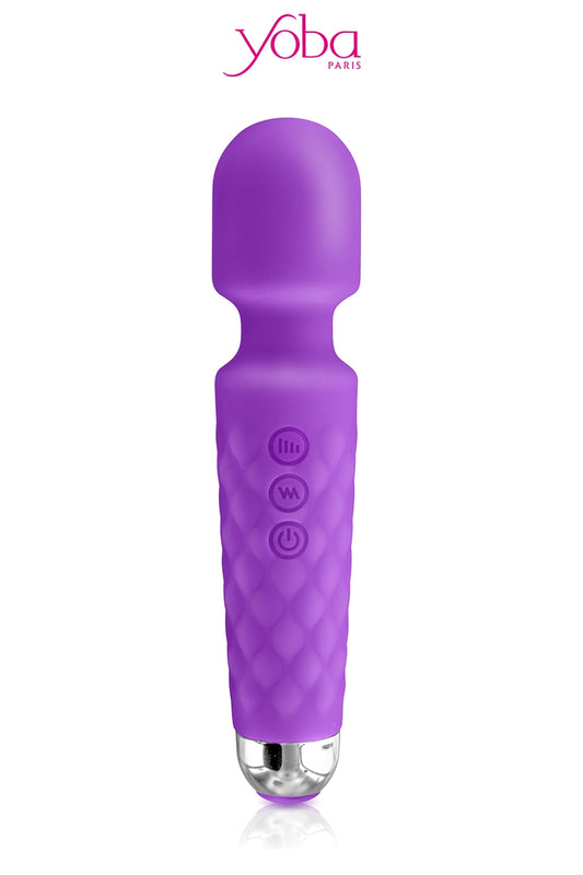 Stimulateur clitoridien wand rechargeable Love Wand violet Yoba