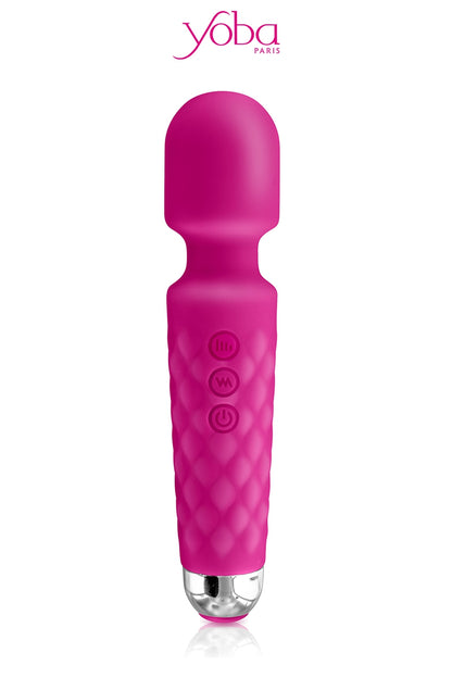 Stimulateur clitoridien wand rechargeable Love Wand rose Yoba