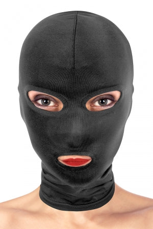 Cagoule BDSM 3 ouvertures taille haute · Fetish Tentation