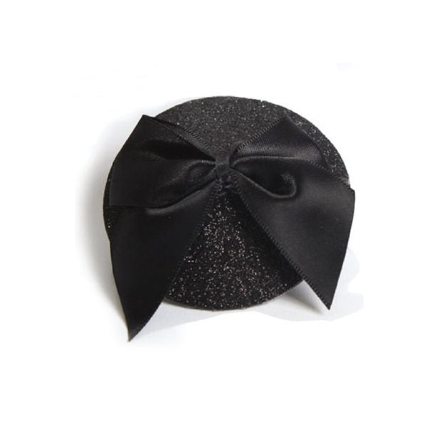 Cache-tétons Burlesque Noeud et Paillettes Noir · Bijoux Indiscrets · vue 2