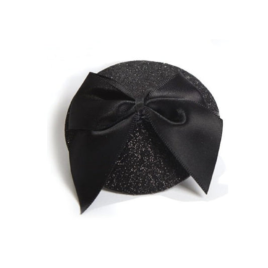 Cache-tétons Burlesque Noeud et Paillettes Noir · Bijoux Indiscrets · vue 2