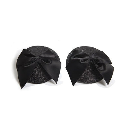 Cache-tétons Burlesque Noeud et Paillettes Noir · Bijoux Indiscrets · vue 3