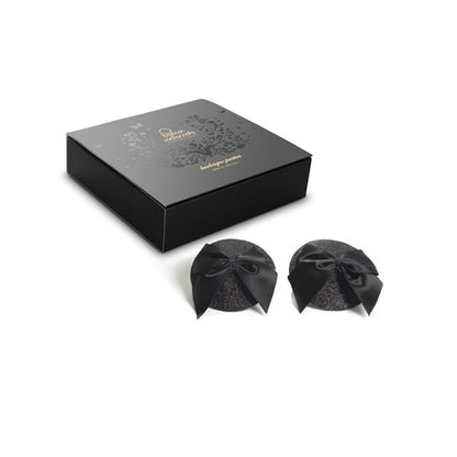 Cache-tétons Burlesque Noeud et Paillettes Noir · Bijoux Indiscrets · vue 4