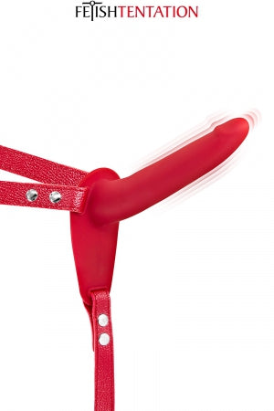 Gode ceinture rouge vibrant · Fetish Tentation