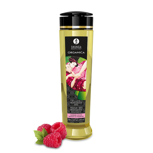 Huile de massage organique Emotion de framboise 240 ml · Shunga