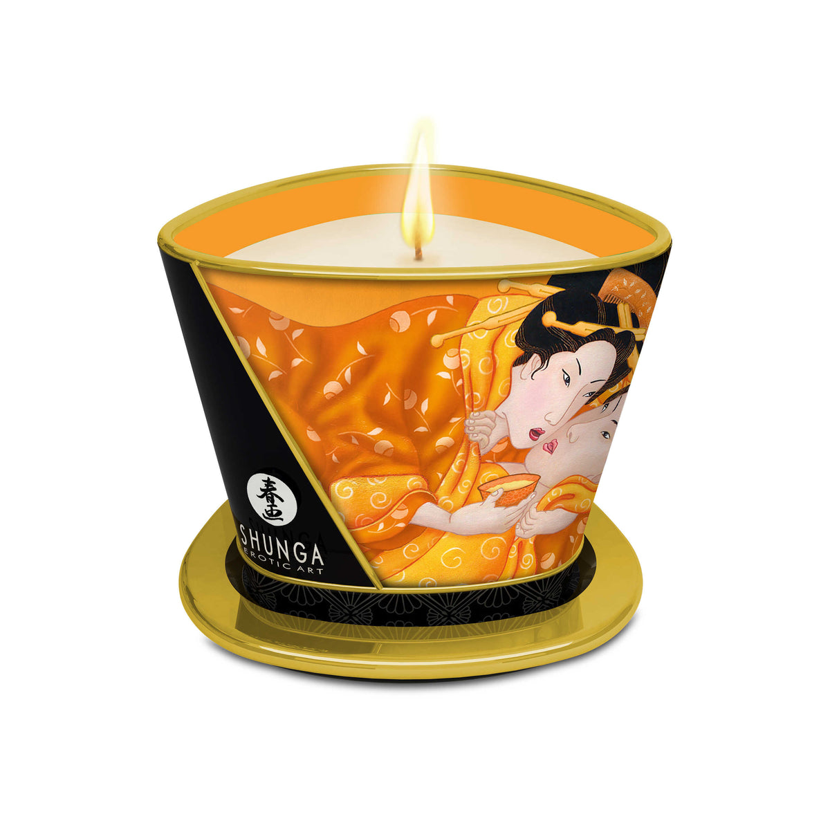 Bougie de massage lueur et caresses Mangue · Shunga · vue 2