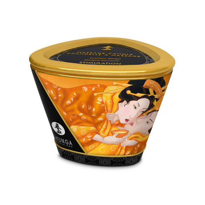 Bougie de massage lueur et caresses Mangue · Shunga · vue 3