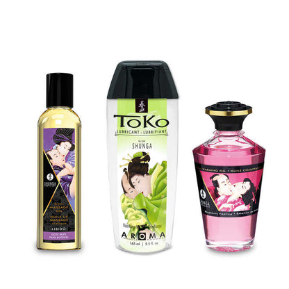 Coffret de 3 produits intimes fruités Baisers fruités Shunga