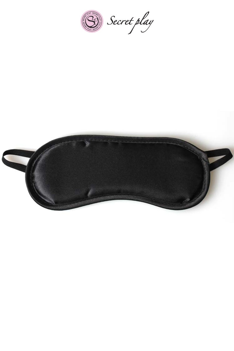 Bandeau pour les yeux satiné rembourré noir Secret Play