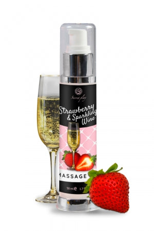 Huile de massage fraise et vin pétillant · Secret Play