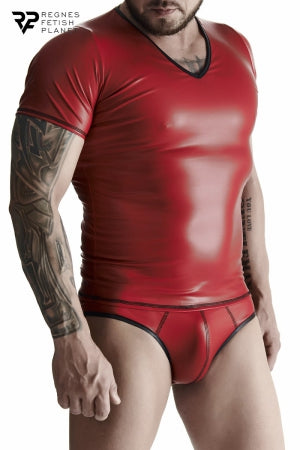 T-shirt wetlook rouge · Regnes