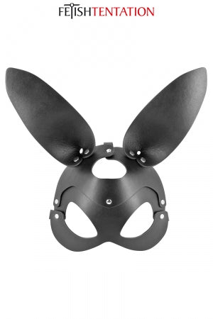 Masque bunny simili cuir réglable · Fetish Tentation