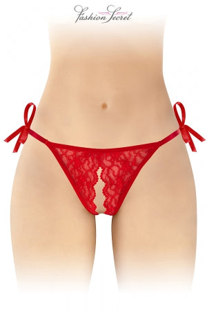 String rouge ouvert à nouer Stella · Fashion Secret