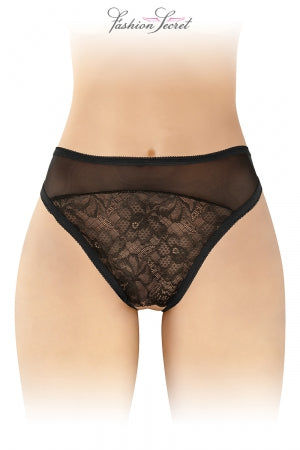 Tanga noir ouvert Ava · Fashion Secret