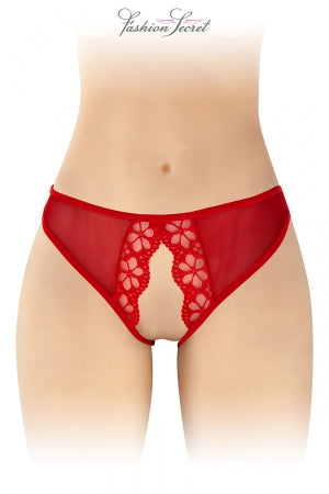 Culotte rouge ouverte Ambre · Fashion Secret
