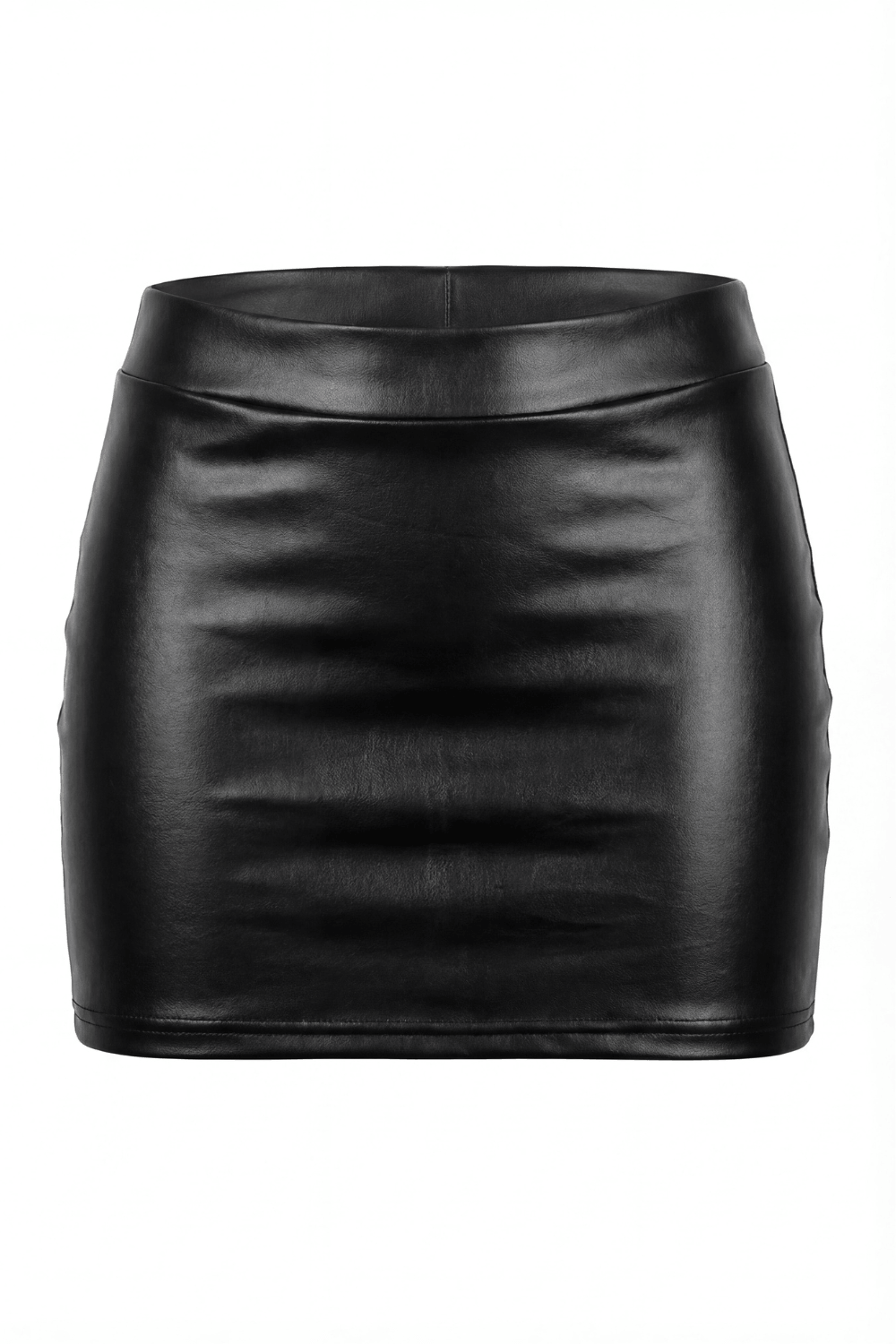Jupe noire en simili cuir mat Sifia · Be lily Mode · vue 4