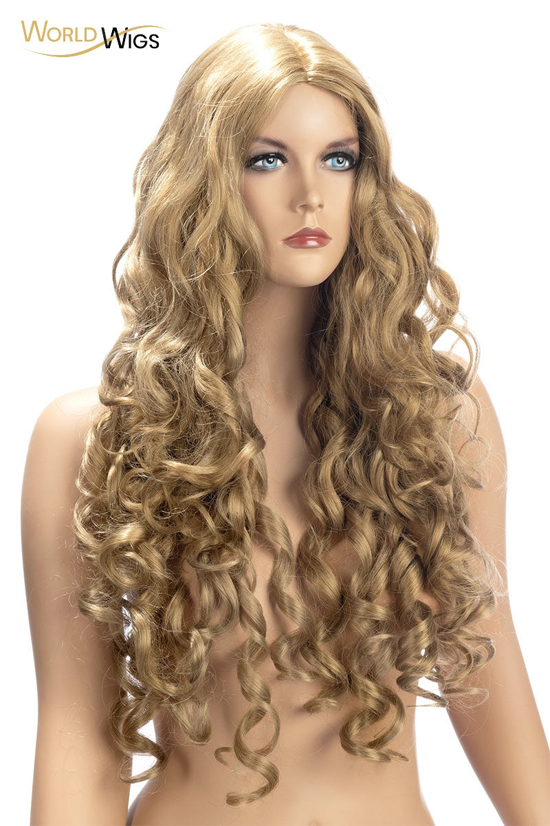 Perruque longue blonde ondulée Angèle World Wigs