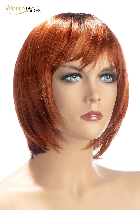 Perruque courte carré dégradé rousse Alix World Wigs