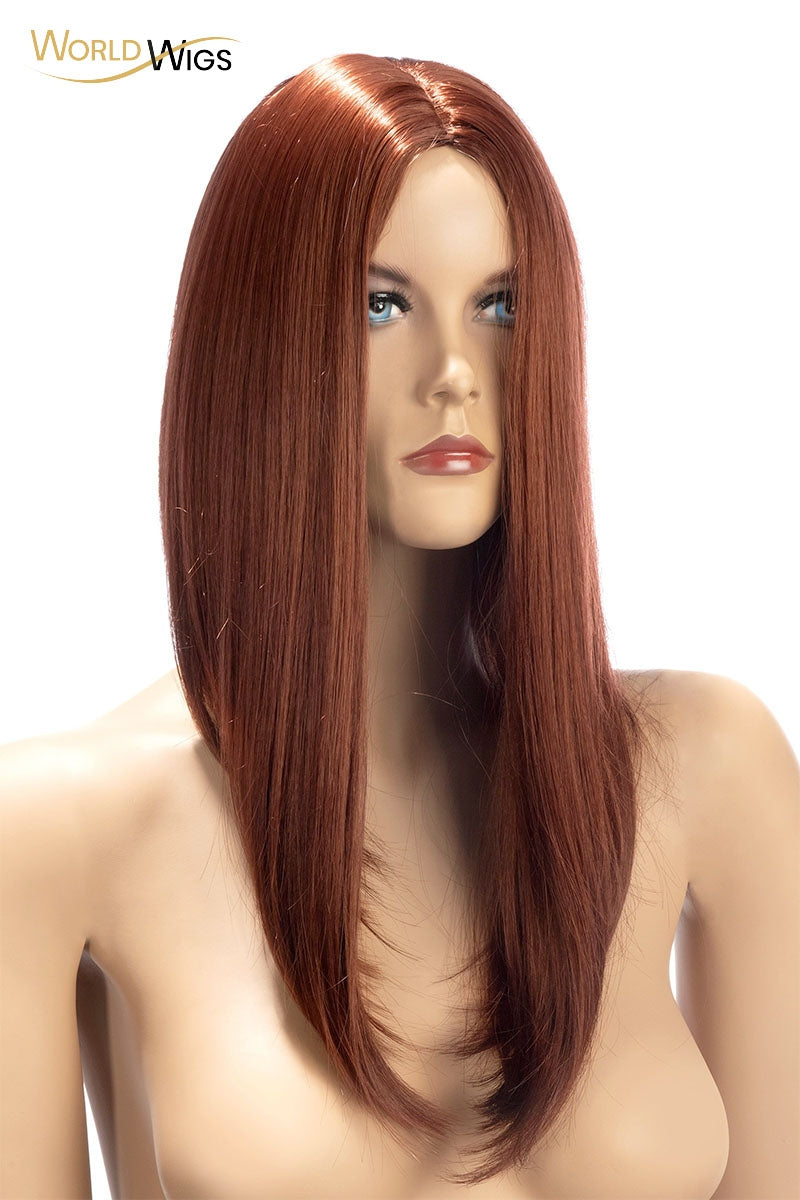 Perruque carré plongeant auburn Nina World Wigs