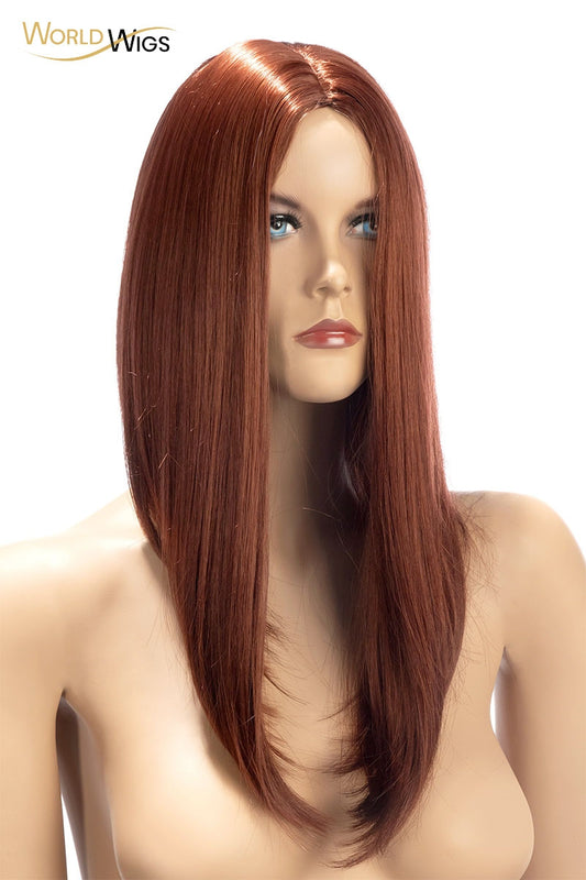 Perruque carré plongeant auburn Nina World Wigs