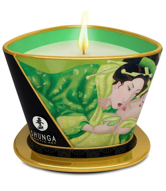 Bougie de massage lueur et caresses Zenitude Thé vert exotique · Shunga · vue 2