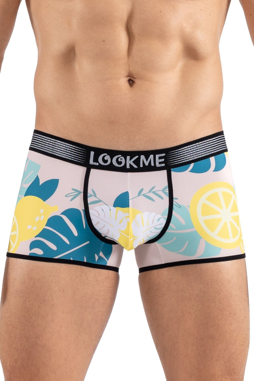 Boxer imprimé citron sur fond pastel Lemon Look Me