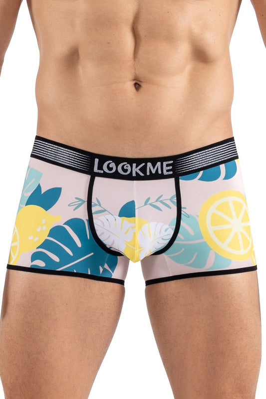 Boxer imprimé citron sur fond pastel Lemon Look Me