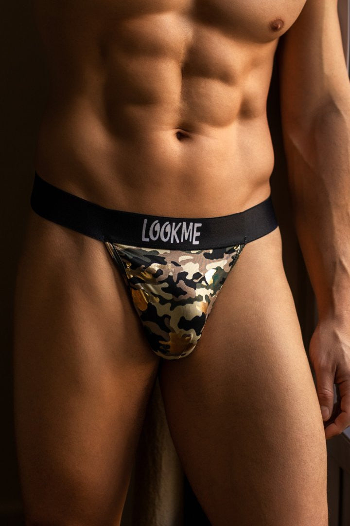 String imprimé camouflage argenté ARMY · Look Me