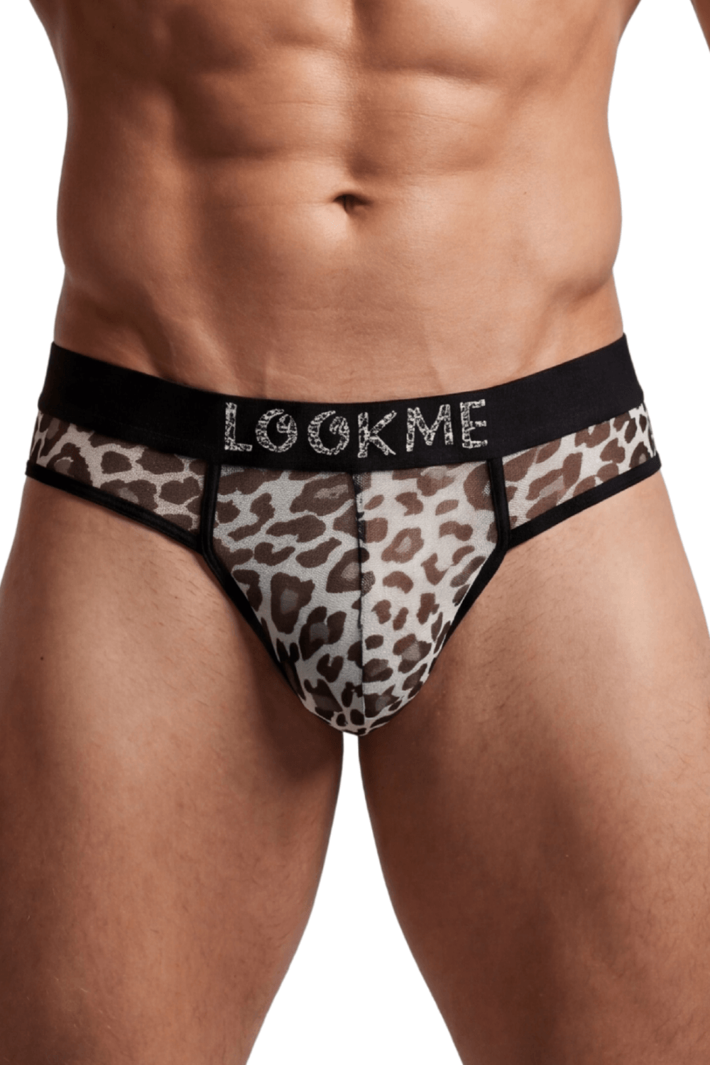 String en résille imprimé léopard gris · Look Me