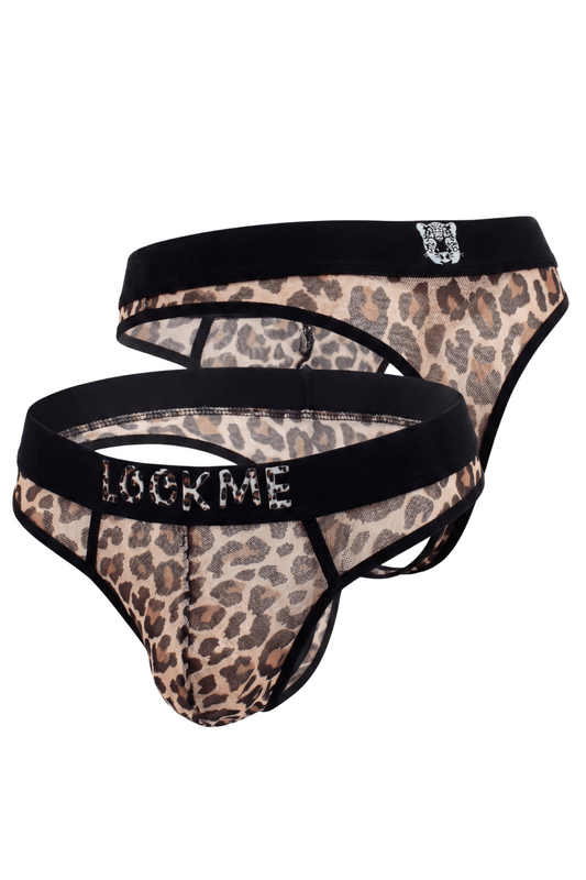 String en résille imprimé léopard · Look Me · vue 2