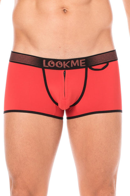 Mini pants échancré zippé Urban rouge Look Me