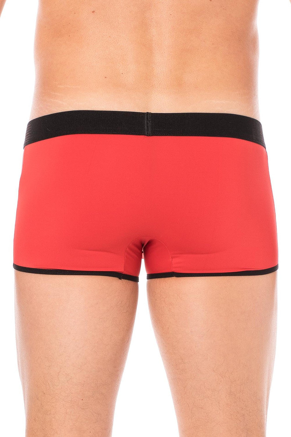 Mini pants échancré zippé Urban rouge Look Me