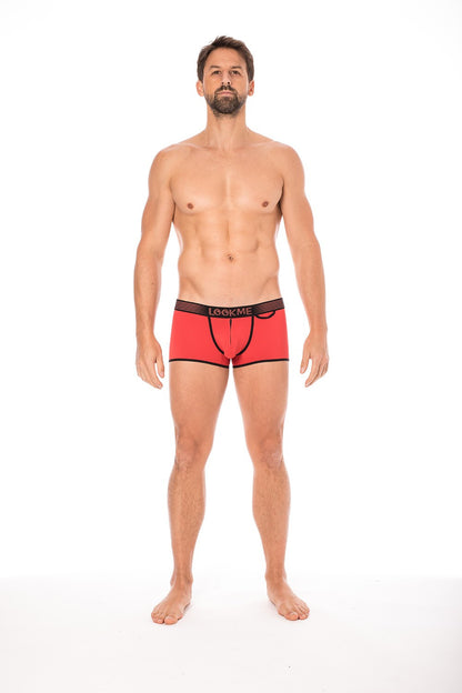 Mini pants échancré zippé Urban rouge Look Me