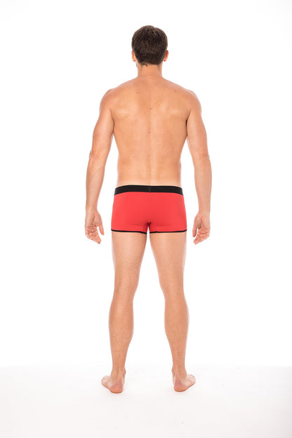 Mini pants échancré zippé Urban rouge Look Me