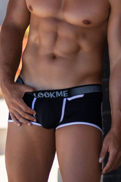 Mini pants échancré zippé Urban noir Look Me