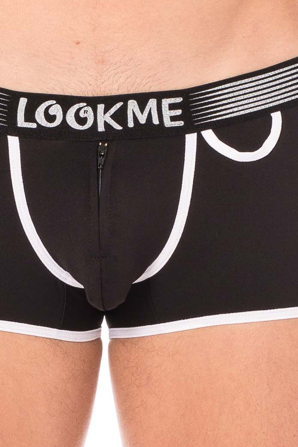 Mini pants échancré zippé Urban noir Look Me