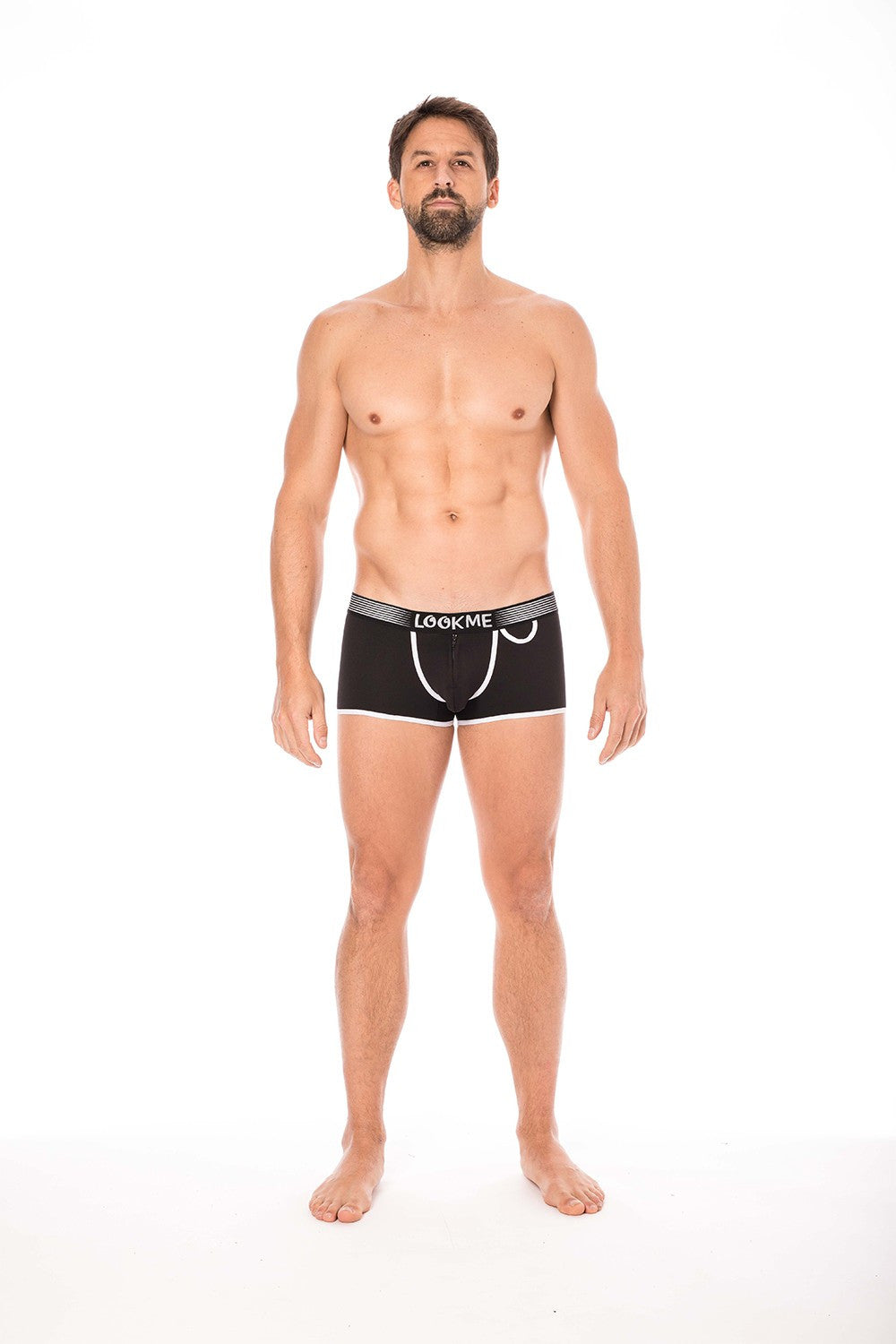 Mini pants échancré zippé Urban noir Look Me