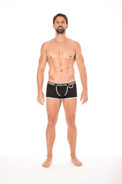 Mini pants échancré zippé Urban noir Look Me