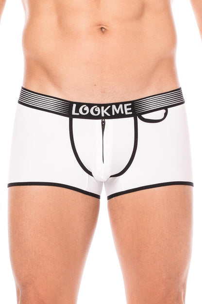 Mini pants échancré zippé Urban blanc Look Me