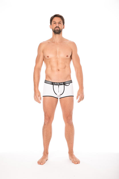 Mini pants échancré zippé Urban blanc Look Me