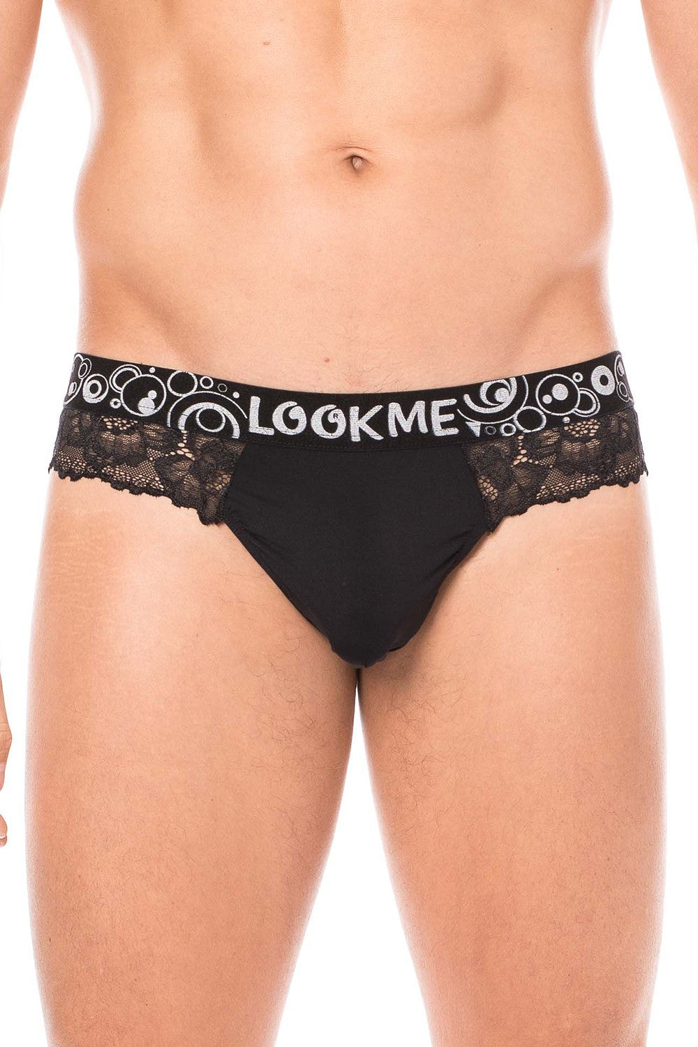 String noir en dentelle délicate · Look Me
