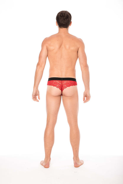 String rouge en dentelle délicate · Look Me · vue 5