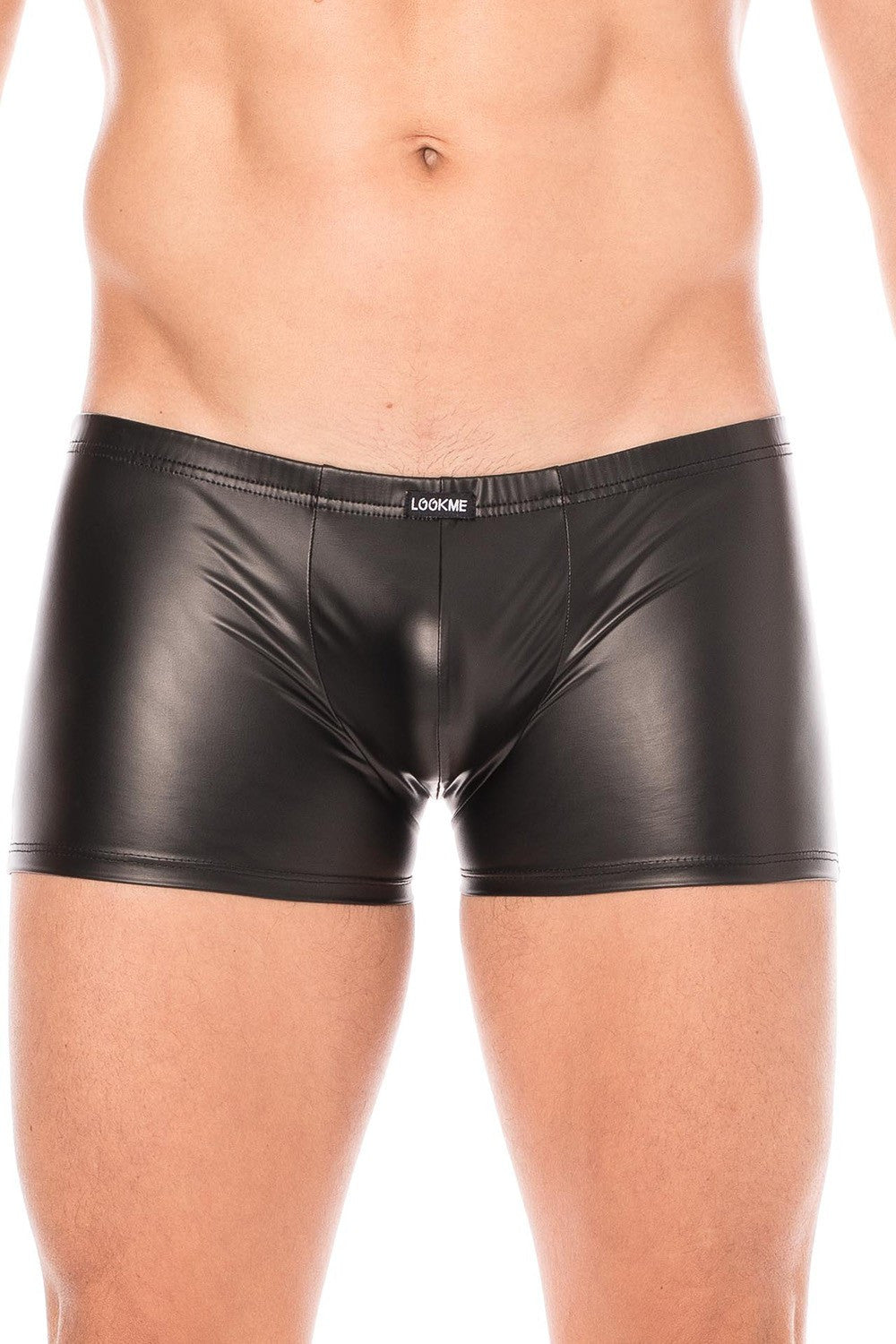 Boxer en simili cuir noir Fantasy Look Me