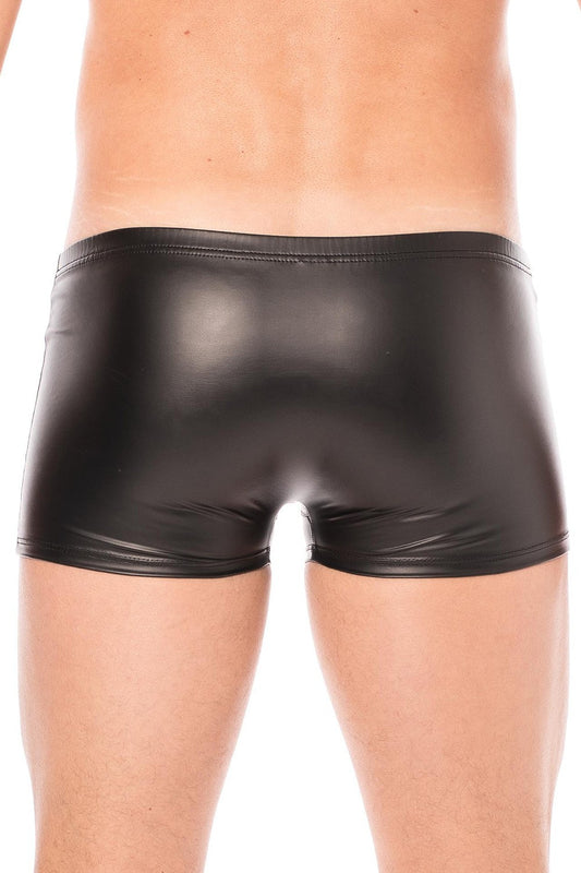 Boxer en simili cuir noir Fantasy Look Me