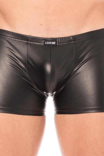 Boxer en simili cuir noir Fantasy Look Me