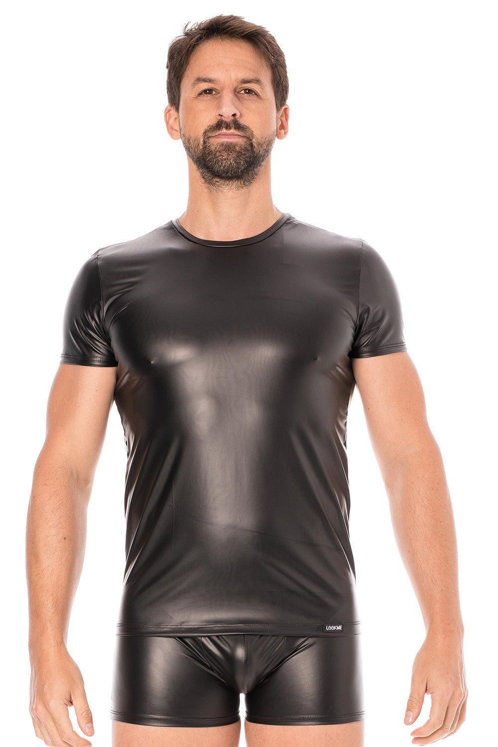 T-shirt homme simili cuir souple Fantasy 2 noir Look Me