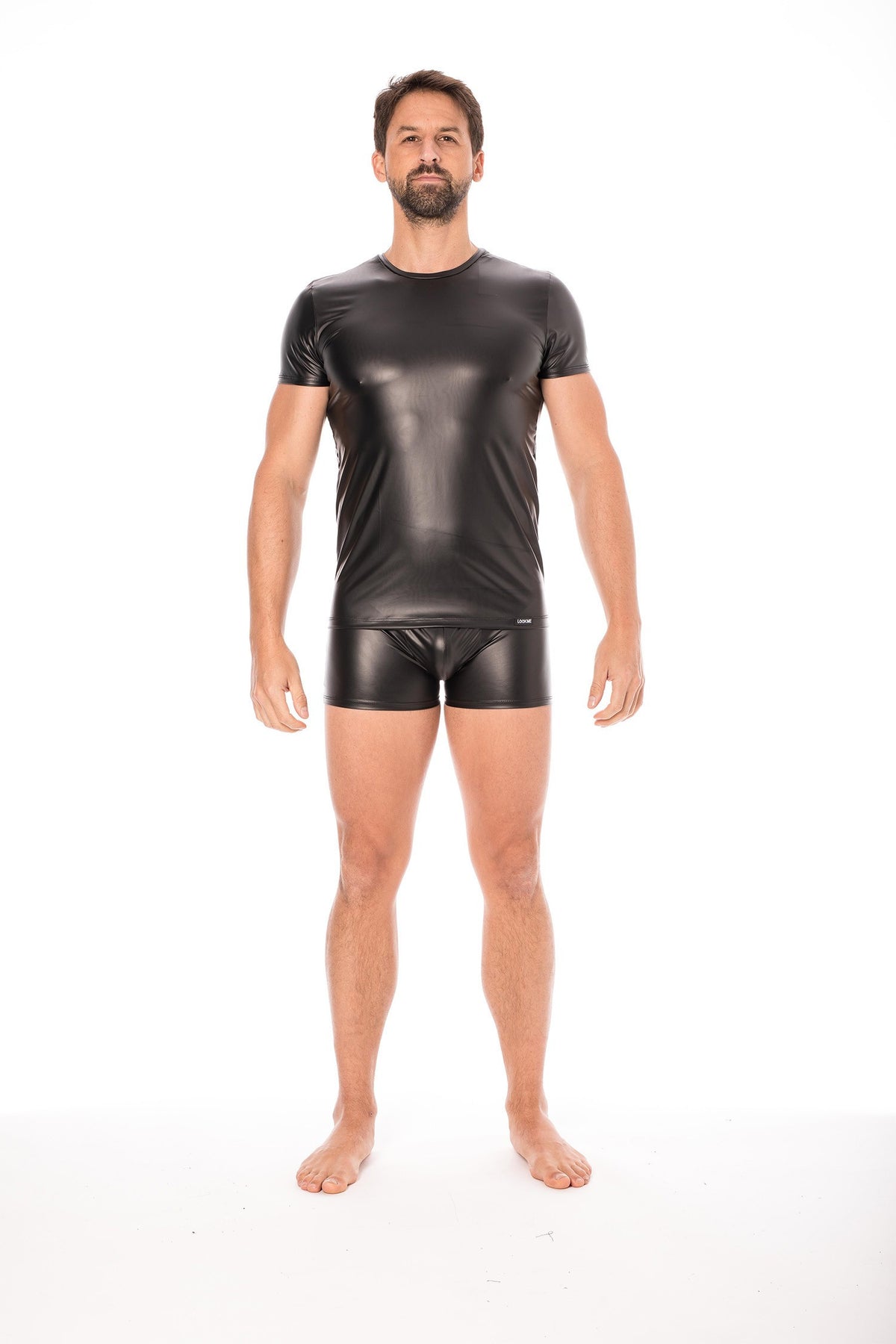 T-shirt homme simili cuir souple Fantasy 2 noir Look Me