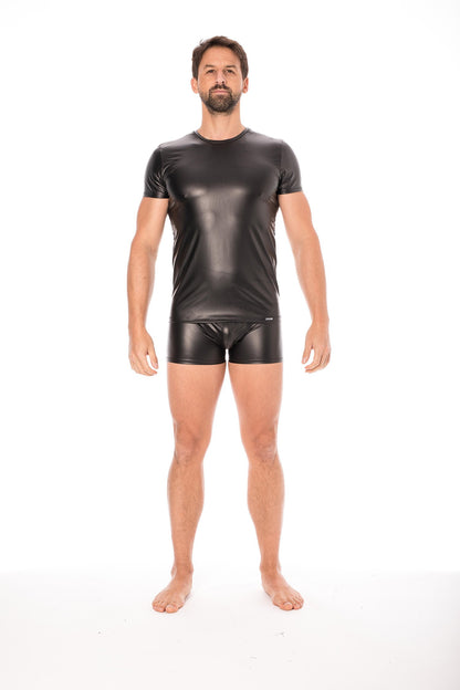 T-shirt homme simili cuir souple Fantasy 2 noir Look Me