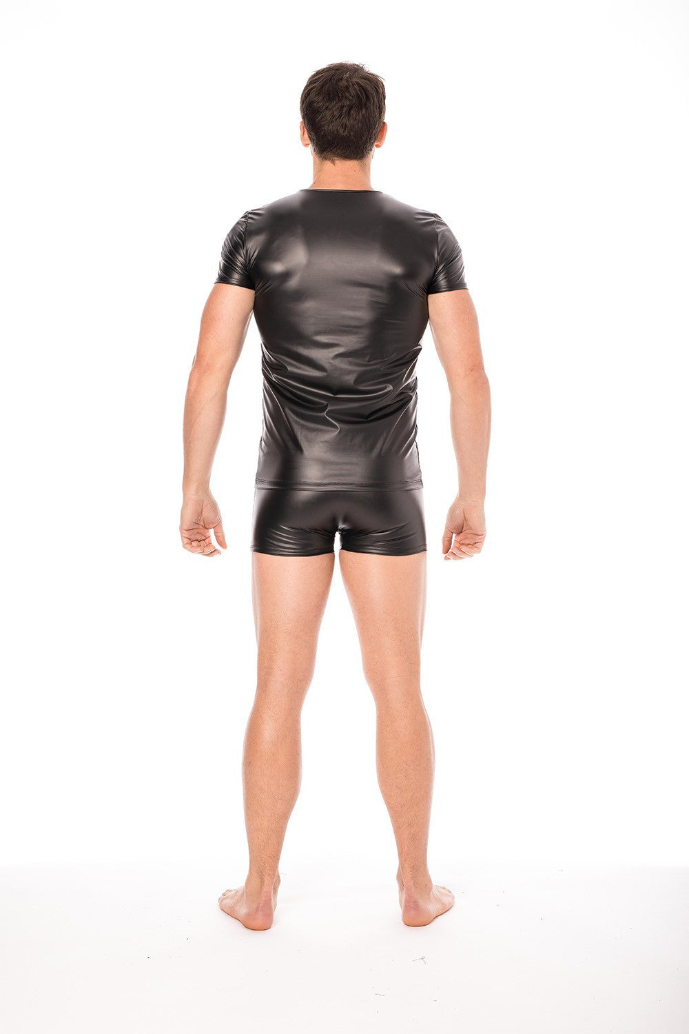 T-shirt homme simili cuir souple Fantasy 2 noir Look Me
